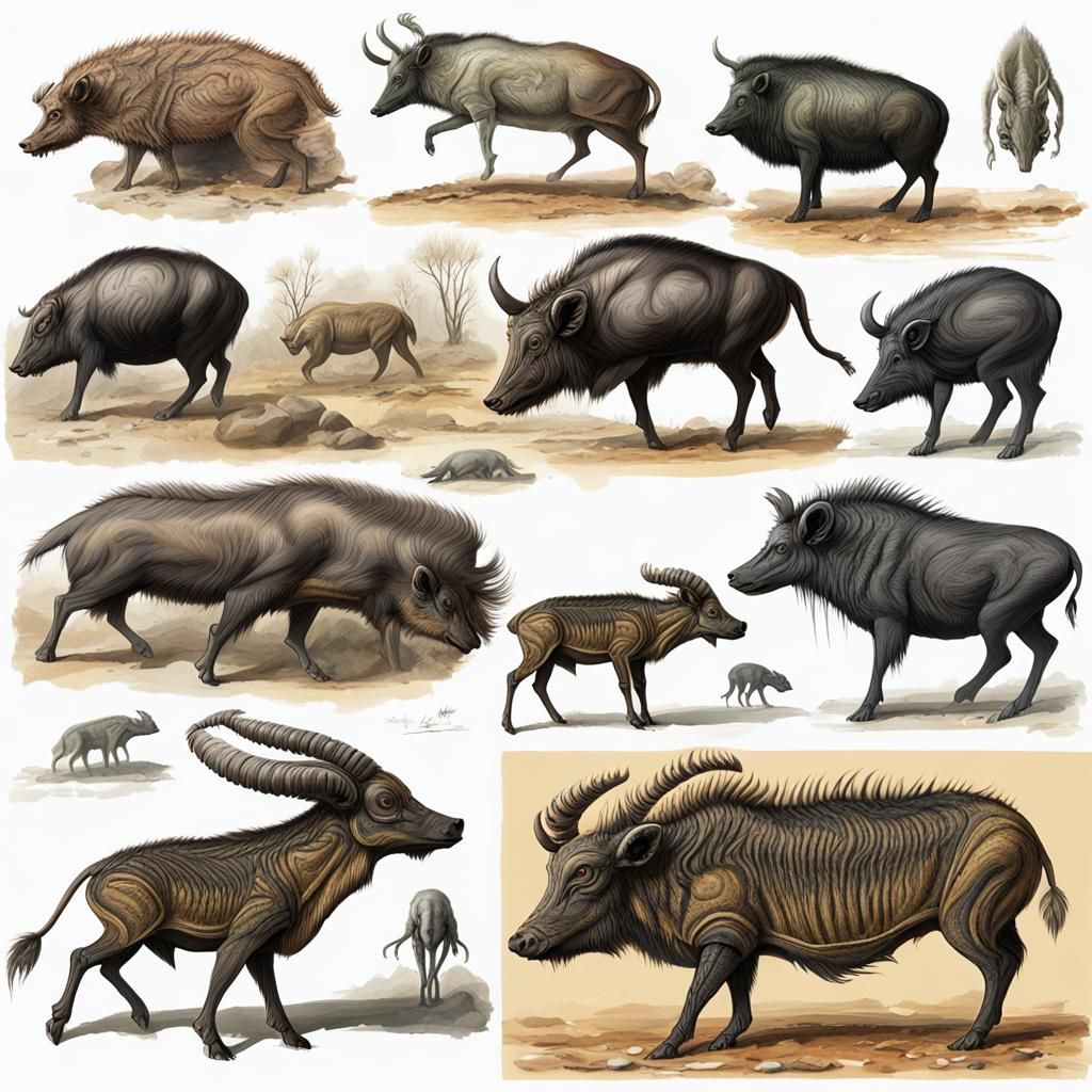 Exoplanet with Speculative Alien Lifeforms