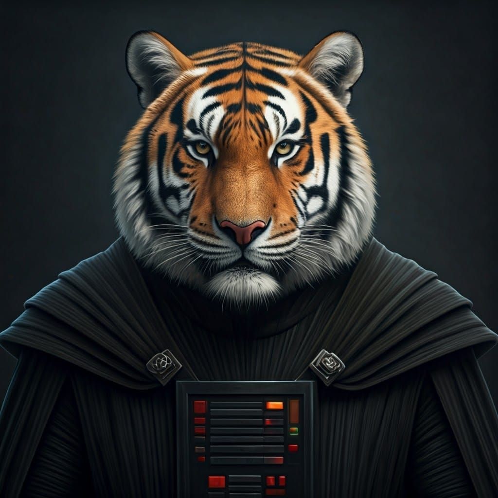 Darth Tiger in Cyberpunk Style