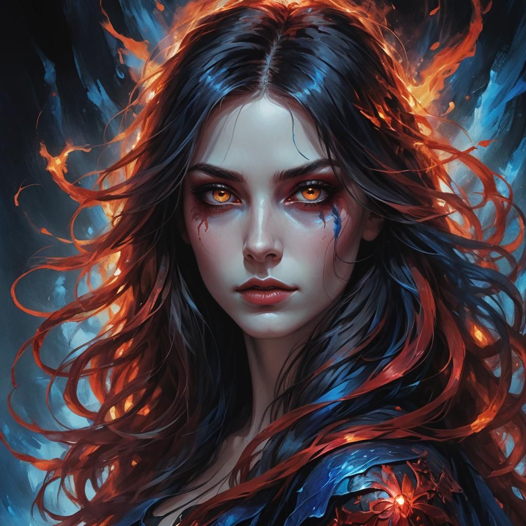 Enchanting Portrait of a Young Woman with Mesmerizing Eyes