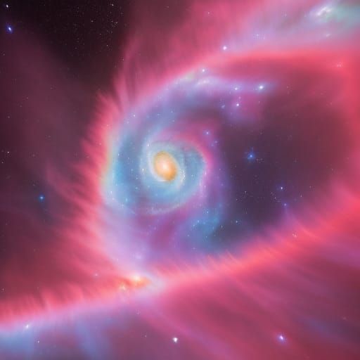 Intricate Galaxy Staircase to the Cosmos