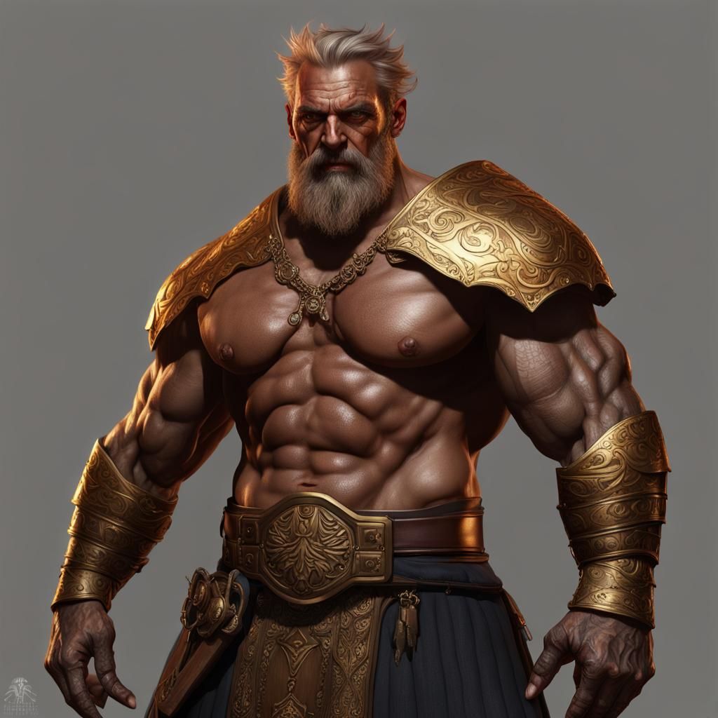 Hyperdetailed Barbarian Concept Art in Dark Fantasy Style