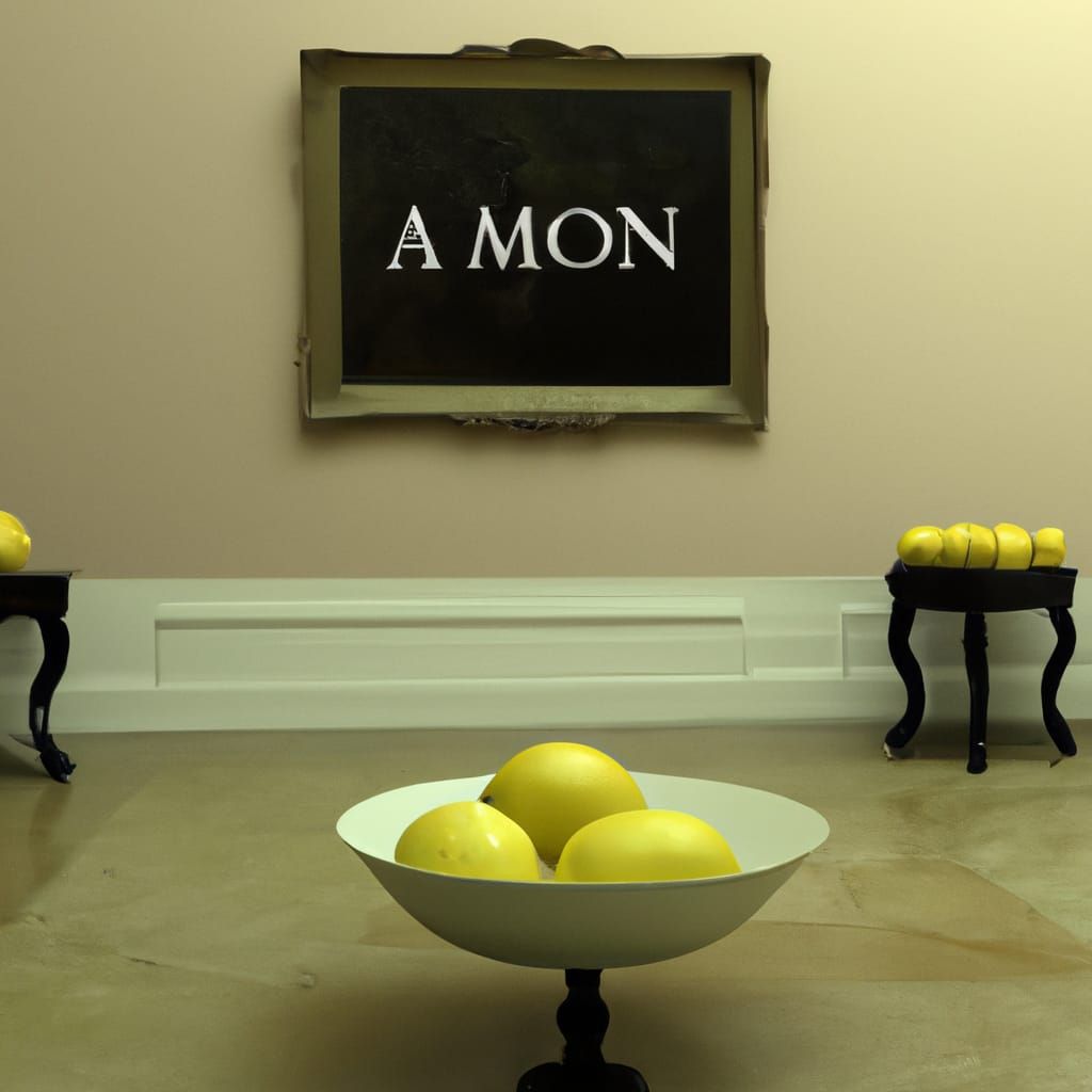 Museum Display of Lemon Still Life