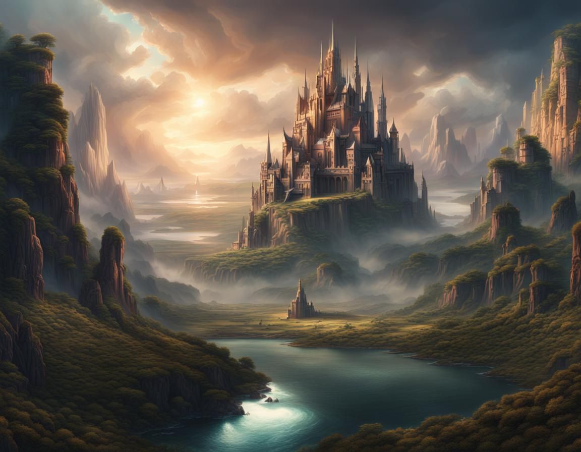 Epic Cinematic Fantasy Landscape Painting