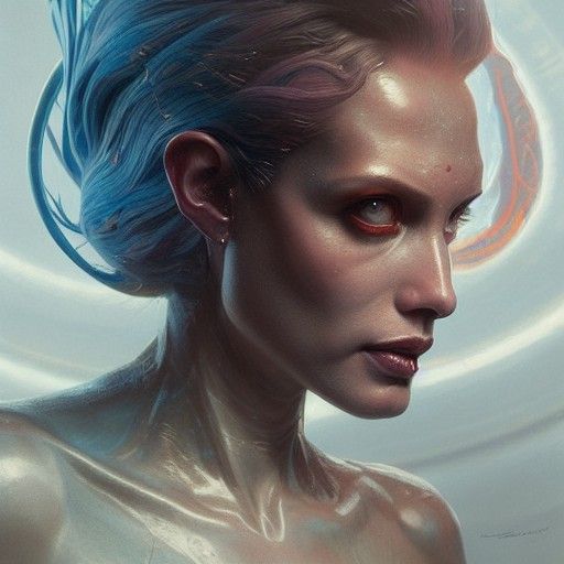 Hyperrealistic Queen Andromeda Digital Art