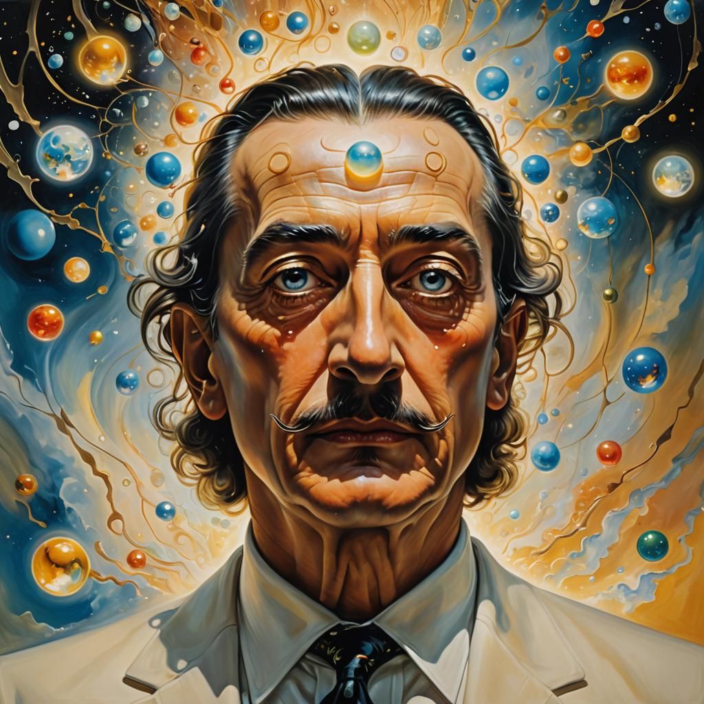 Surreal Light-Infused Being in Cosmic Realm