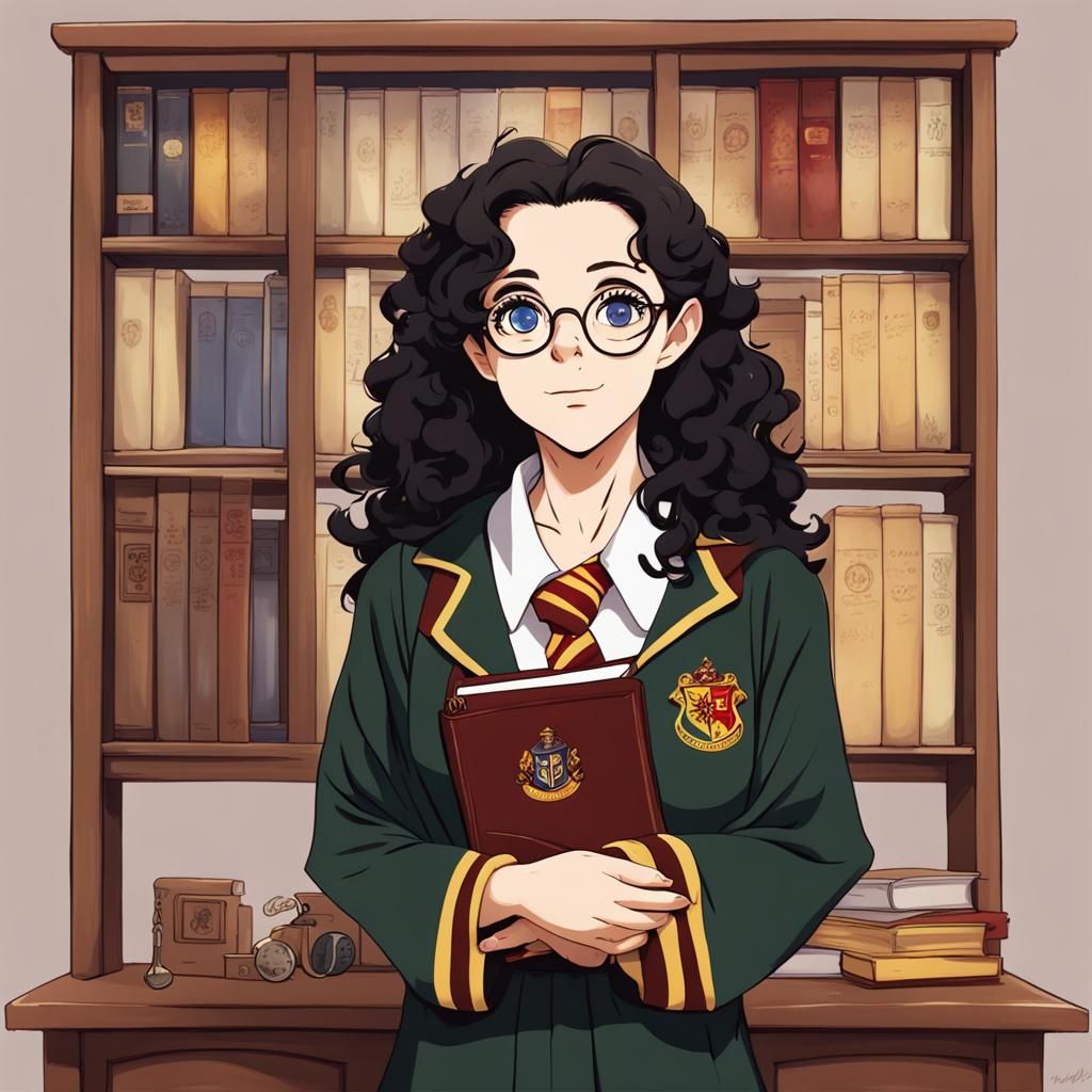 Elaine Benes as Hogwarts Student in Anime Style