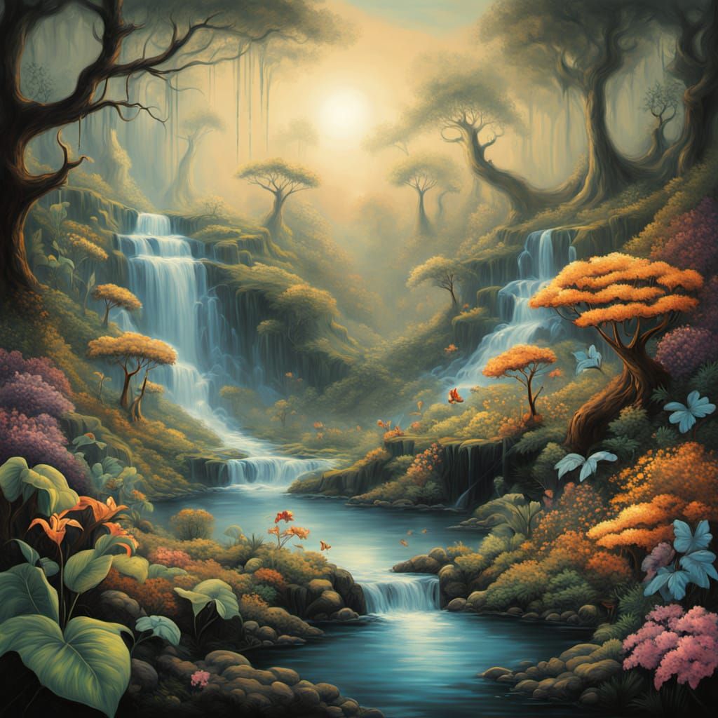 In the rainforest of an alien planet...