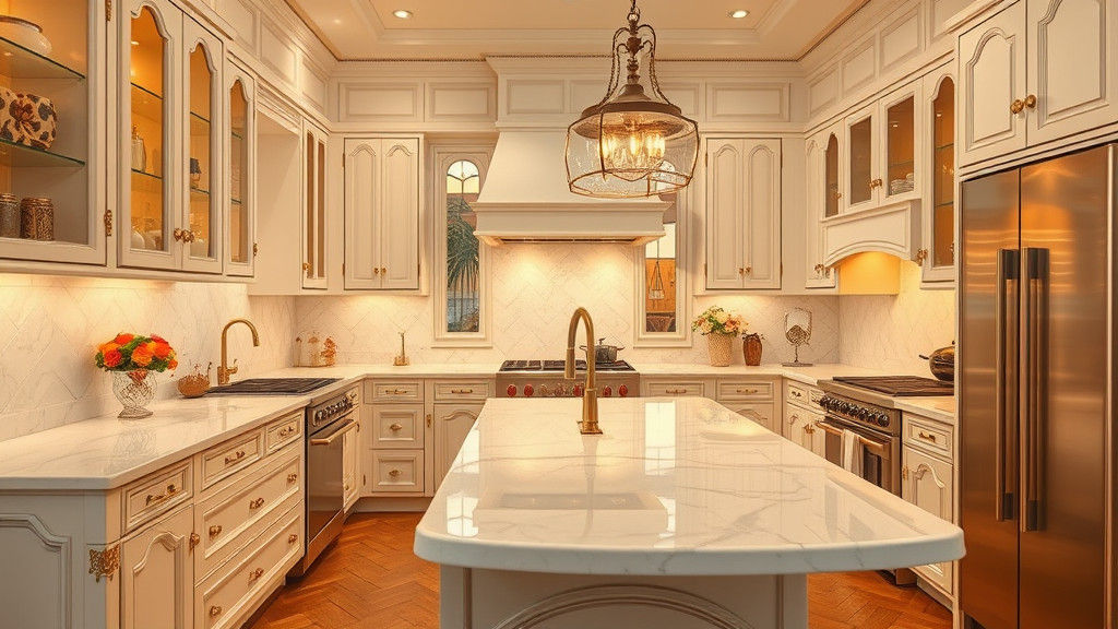 Elegant Kitchen Design Inspired by Hollywood Glamour