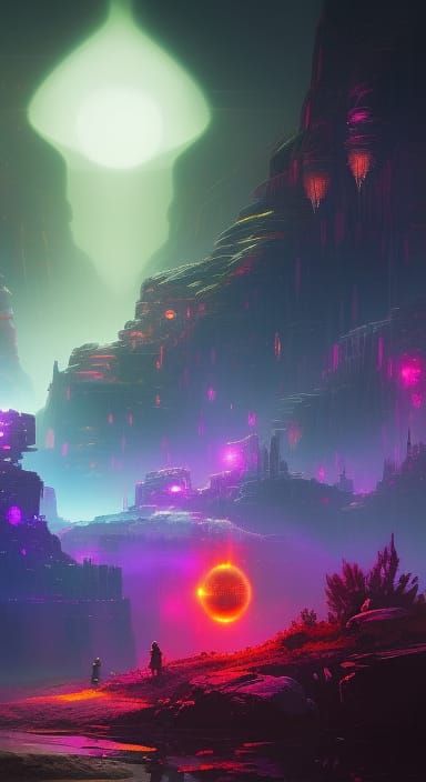 Galactic Adventure: Surreal Sci-Fi Digital Art