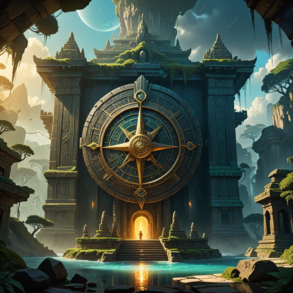 Sacred Compass Floats in Mayan Temple