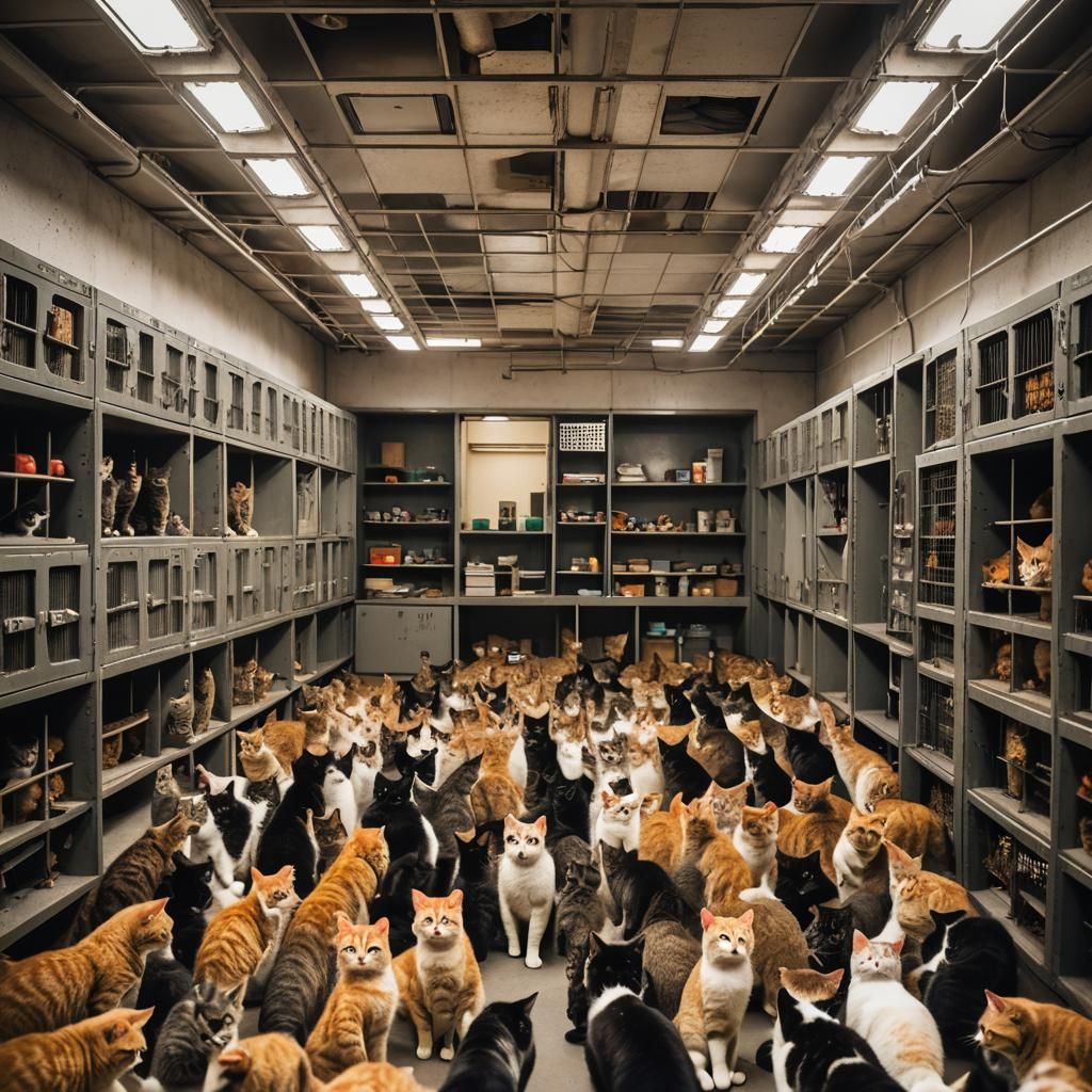 Cats in a Cold War Bomb Shelter: Documentary Photo