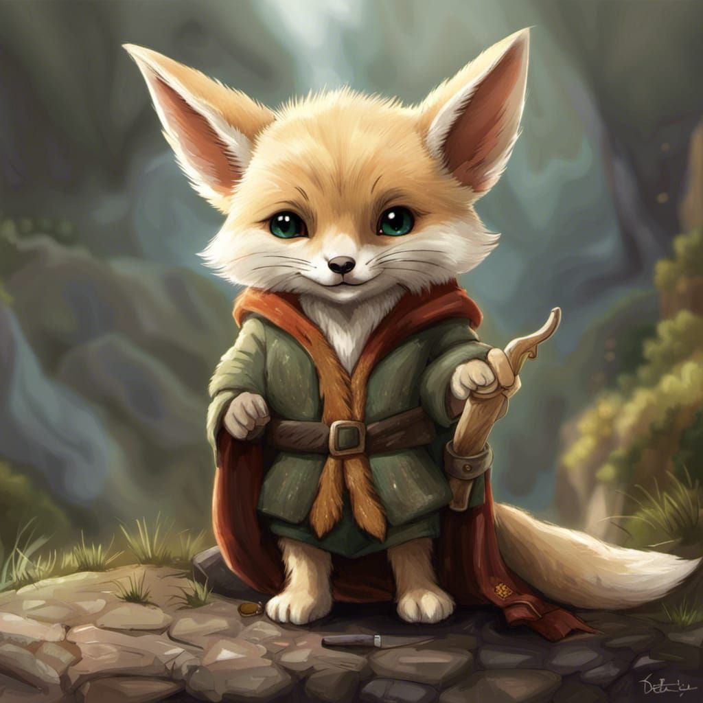 Fennec Fox Hobbit in Middle Earth