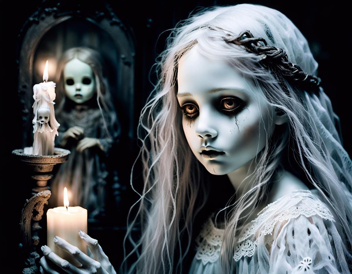 Ethereal Ghost Portrait in Dark Fantasy Style