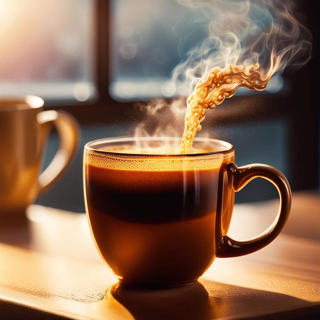 Glowing Mocha Mug with Steampunk Elements