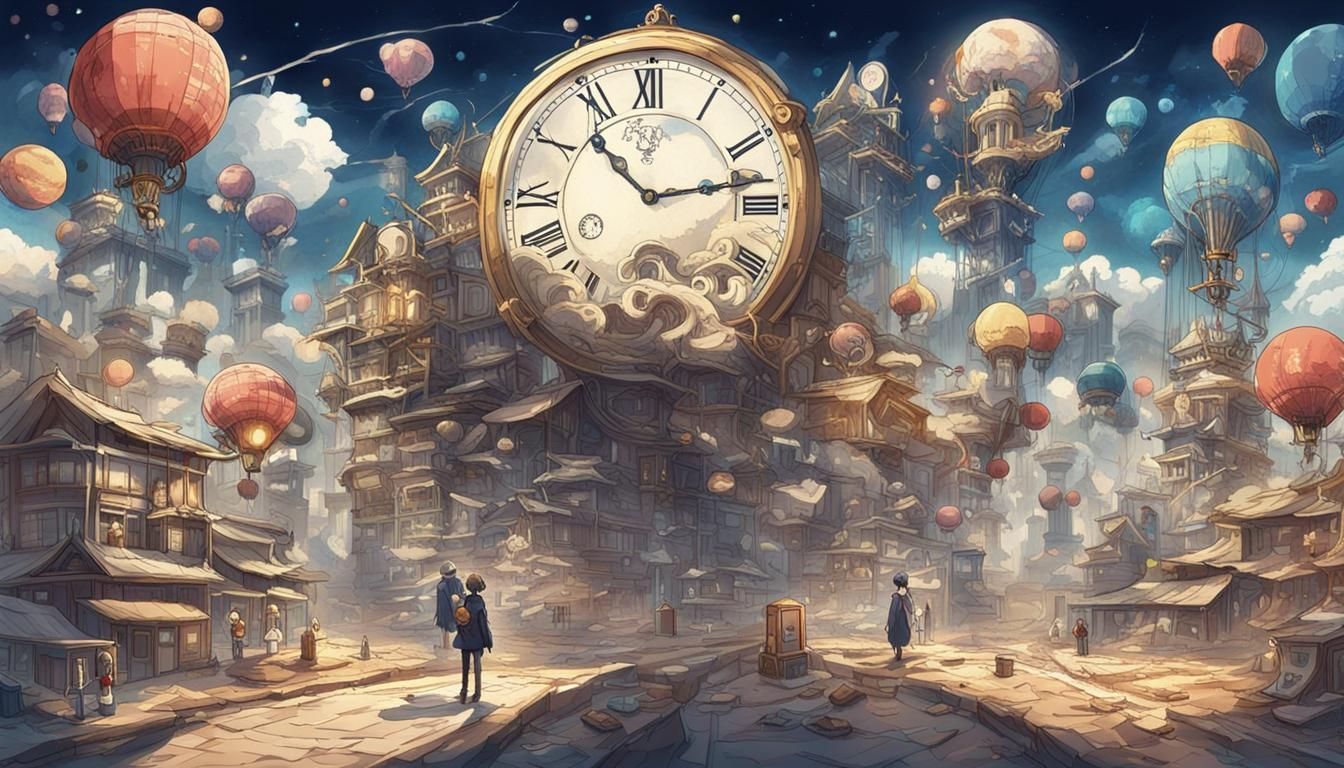 Time Threads: A Surreal Anime Journey