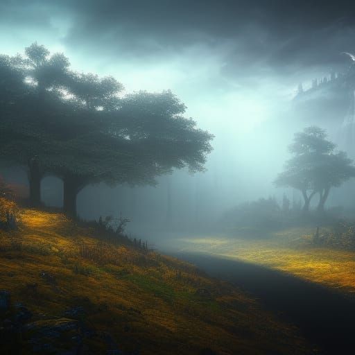 Magical Dark Fantasy Scenery in 8K Resolution