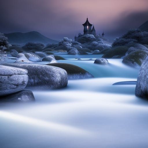 Magical Scenery in Dark Fantasy Style
