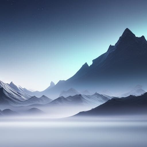 Dark Fantasy Scenery in Electroluminescent Mangaesque Style