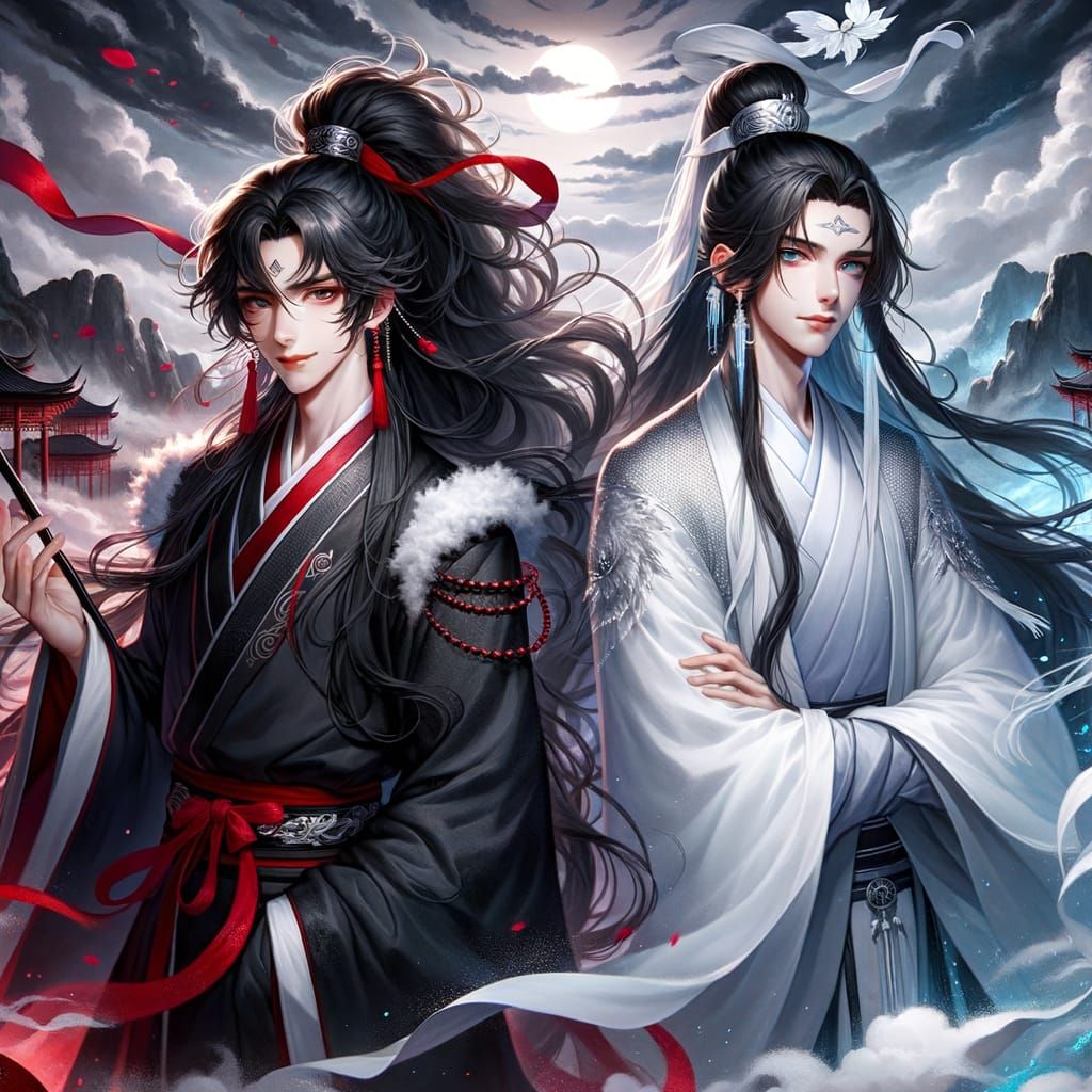 Youthful Cultivators in Anime Style