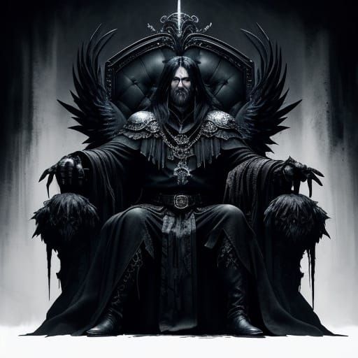 Raven King Portrait in Dark Fantasy Style