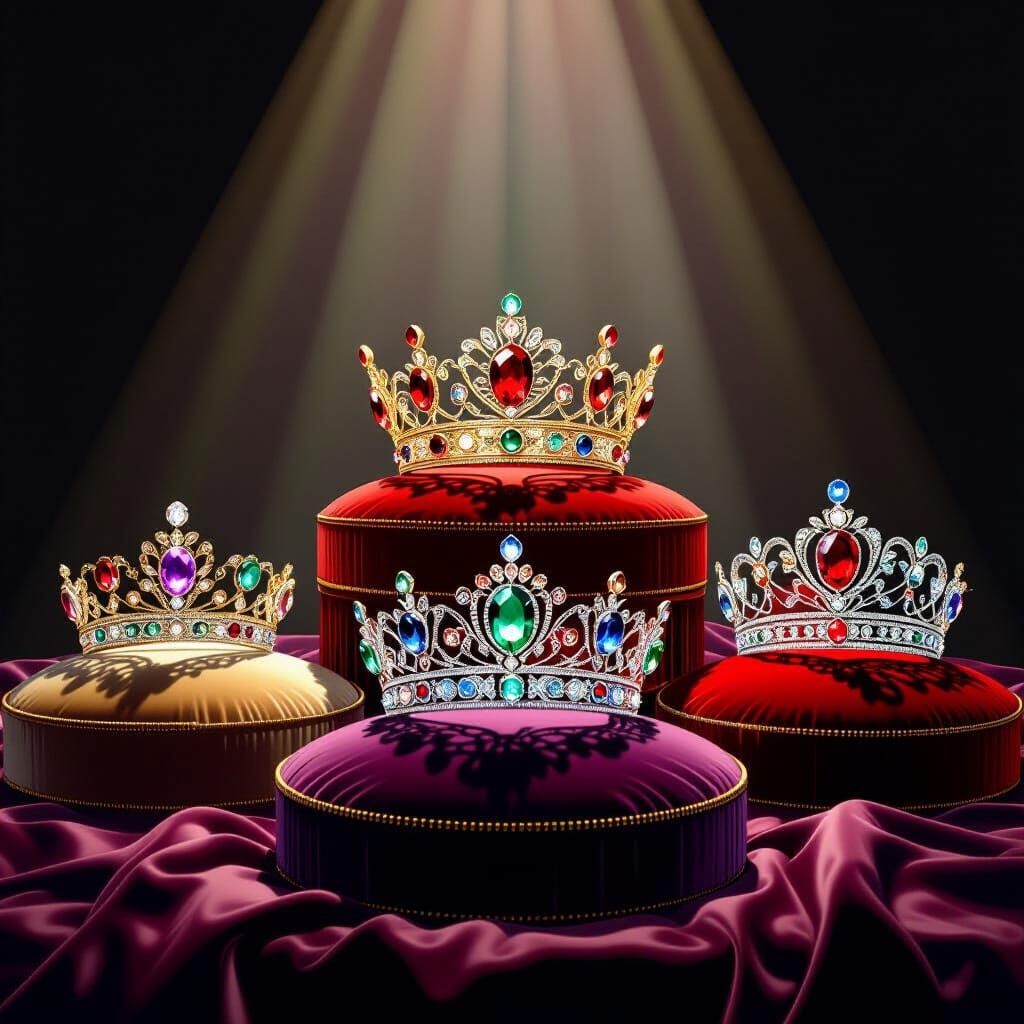 Opulent Jeweled Crowns and Tiaras in Baroque Style