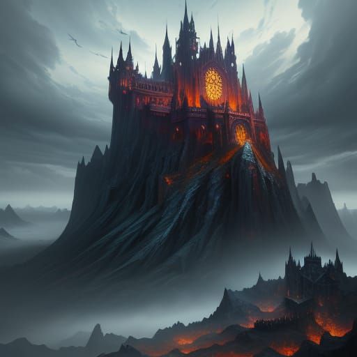 Vibrant Fantasy Realm in Surreal Art Style