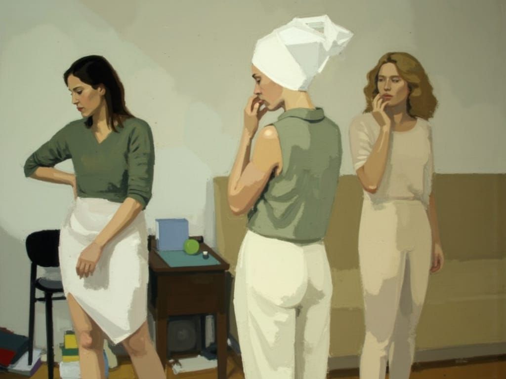 Ethereal Forest Scene in Realistic Naive Style