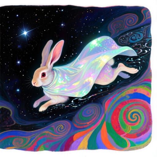 Cosmic Astro Rabbit's Mystical Abyss Journey