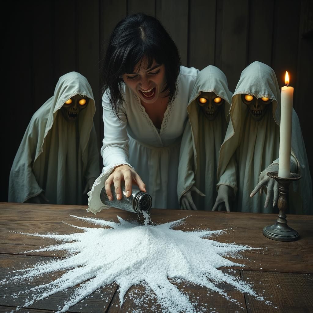 Terrifying Spectres Emerge from Spilled Salt