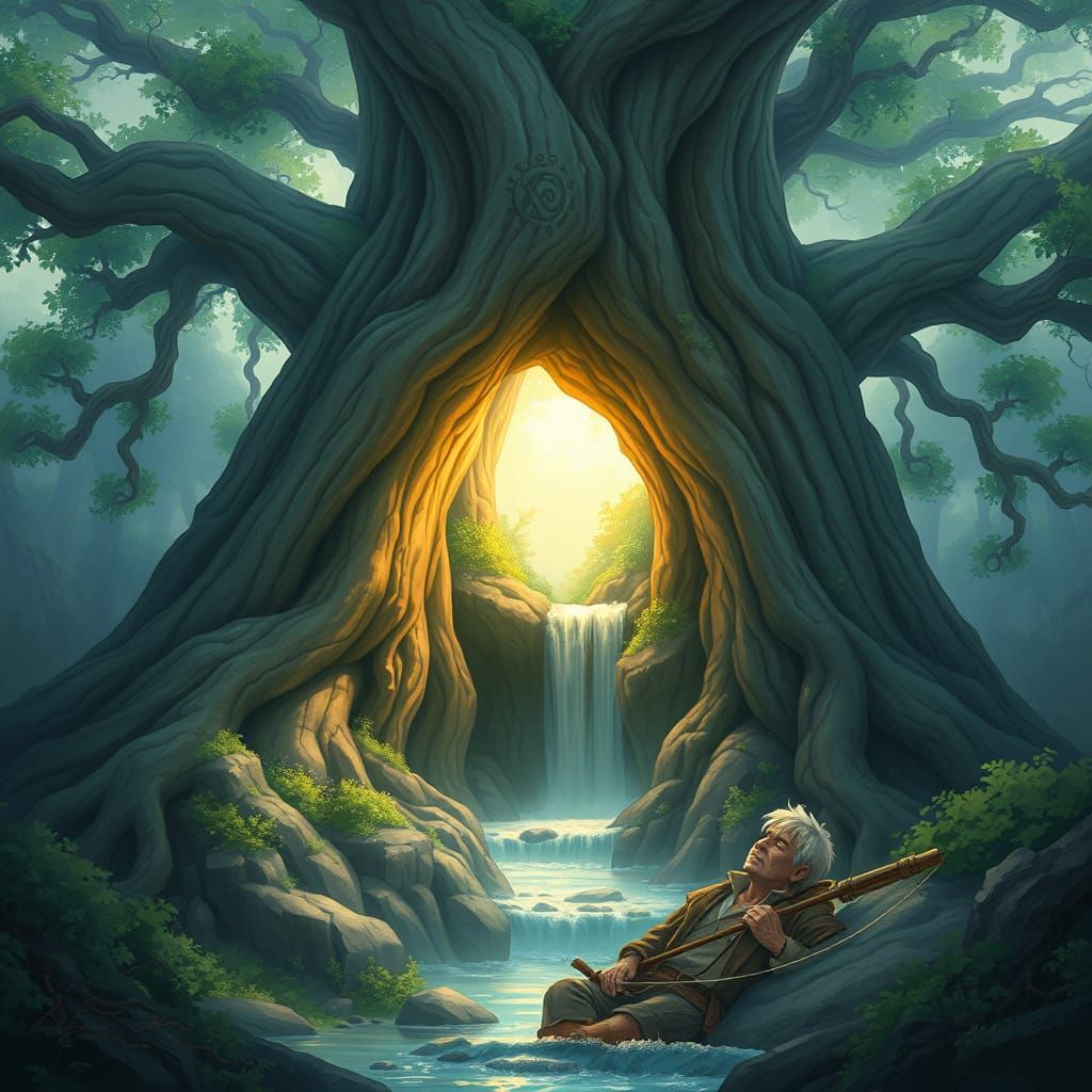 Mystical Havenheart Tree Glows with Soft Bioluminescent Ligh...