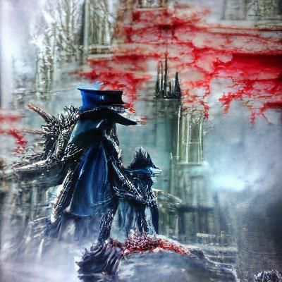 Gothic Horror Landscape in Dark Victorian Style