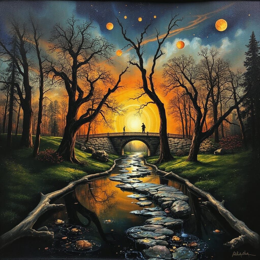 Surreal Melting Landscape Inspired by Bosch