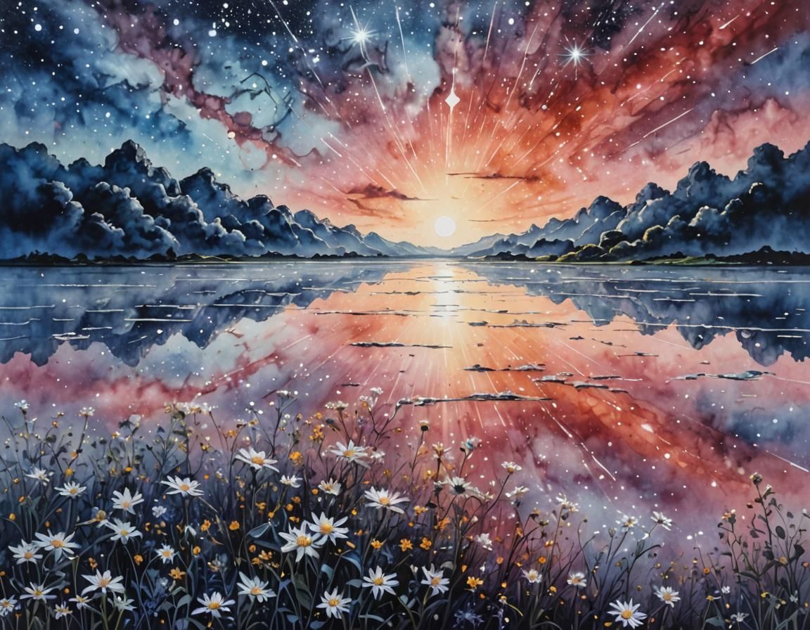 Twinkling Stars in the Sky, Acrylic Art