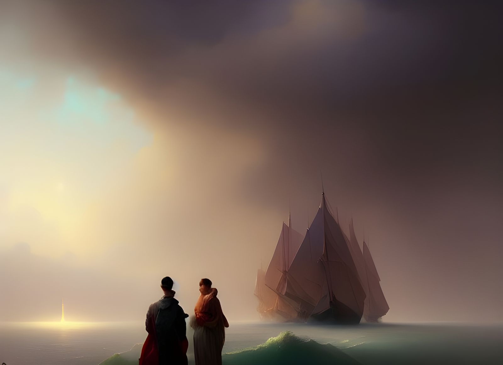 Hyperrealistic Art Museum with Celestial Lighting