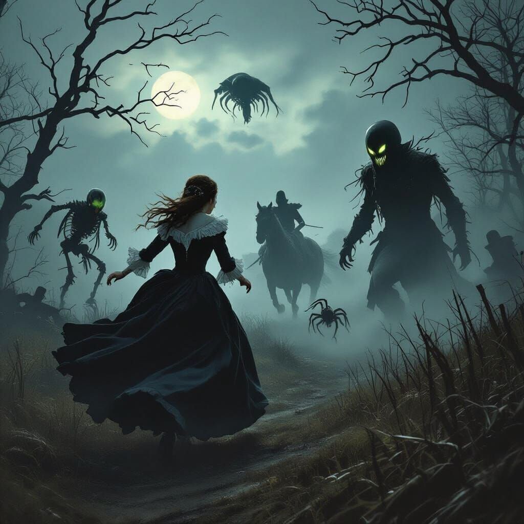 Colonial Woman Flees Aliens & Predator in Gothic Sci-Fi Horr...