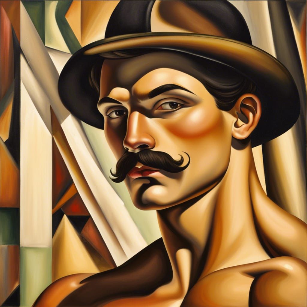 Art Deco Portrait of a Young Man