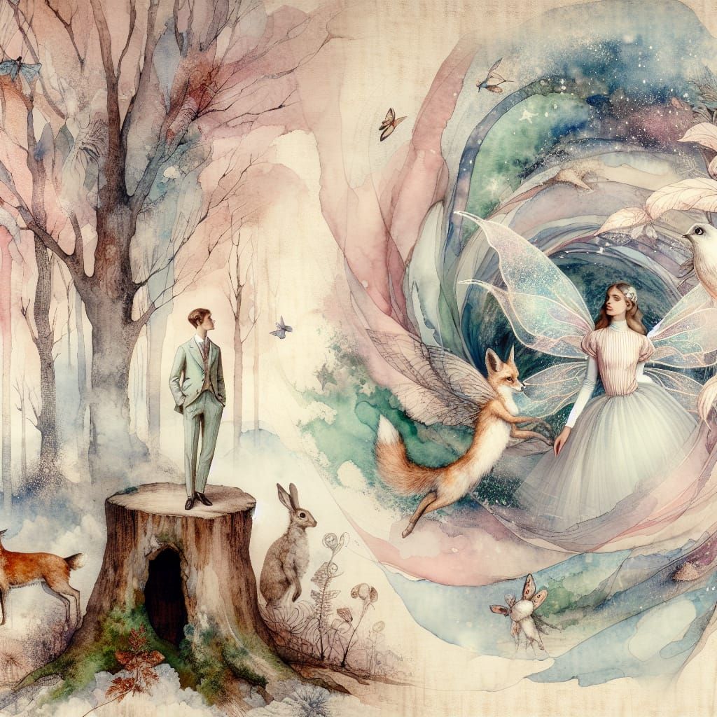 Enchanted Whimsy in Dreamy Pastel Forest