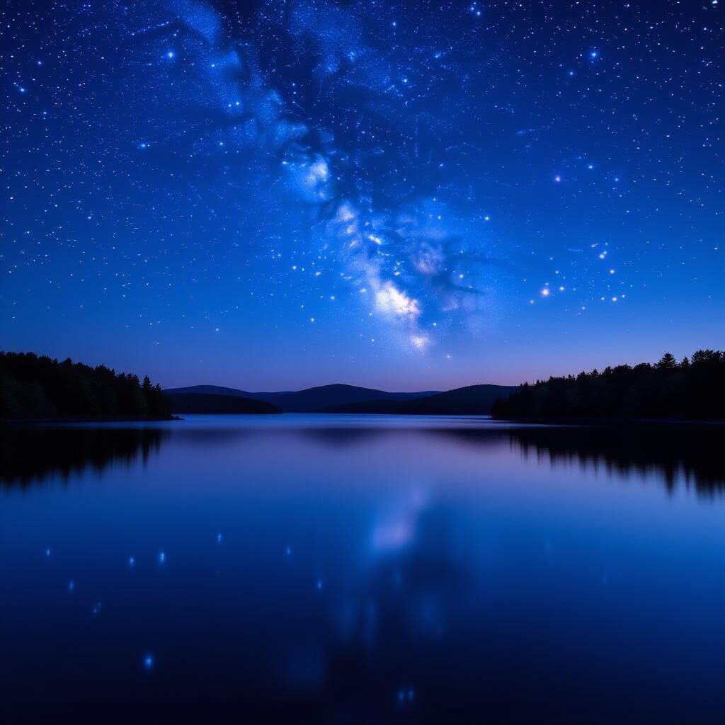 Starry Night Over Serene Squam Lake
