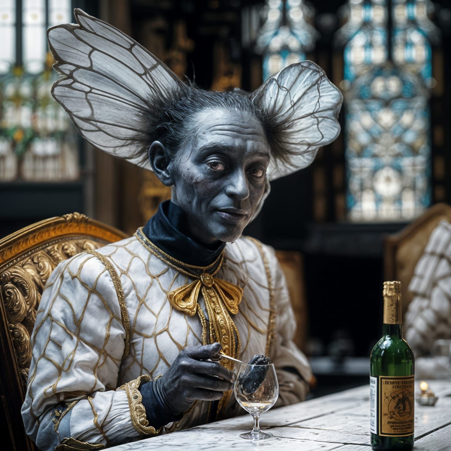 Hyperrealistic Waiter Scene in Ultra Detailed 8K