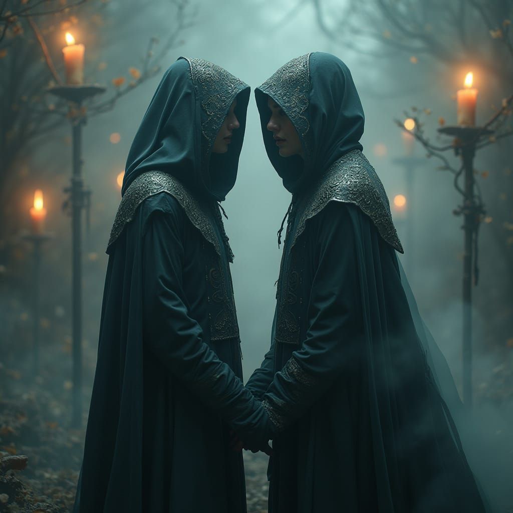 Mystical, Mirrored Duality in a Gritty, Surreal Landscape