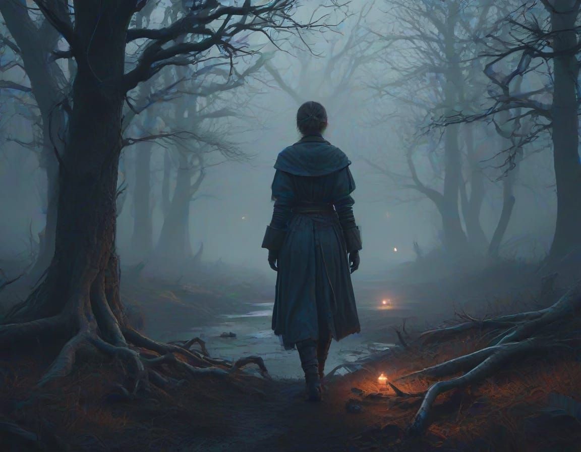 Mystical Moor Witch in Dark Fantasy Style