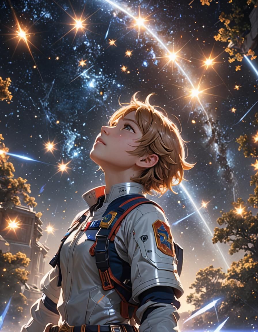 Majestic Stars Control Space: Anime-Inspired 3D Art