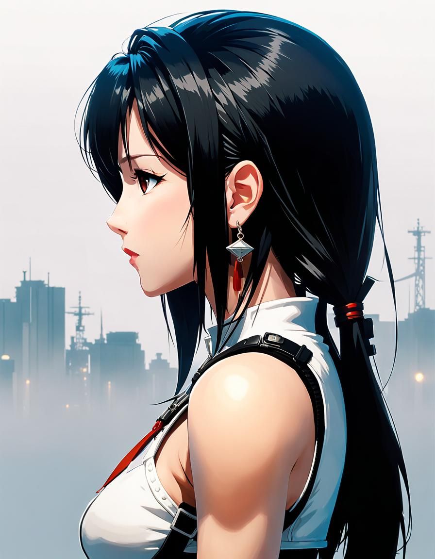 Chibi Tifa Lockhart in Detailed Anime Style