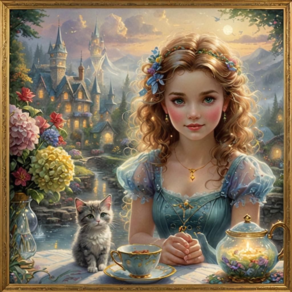 Ethereal First Birthday Fantasy by Kinkade