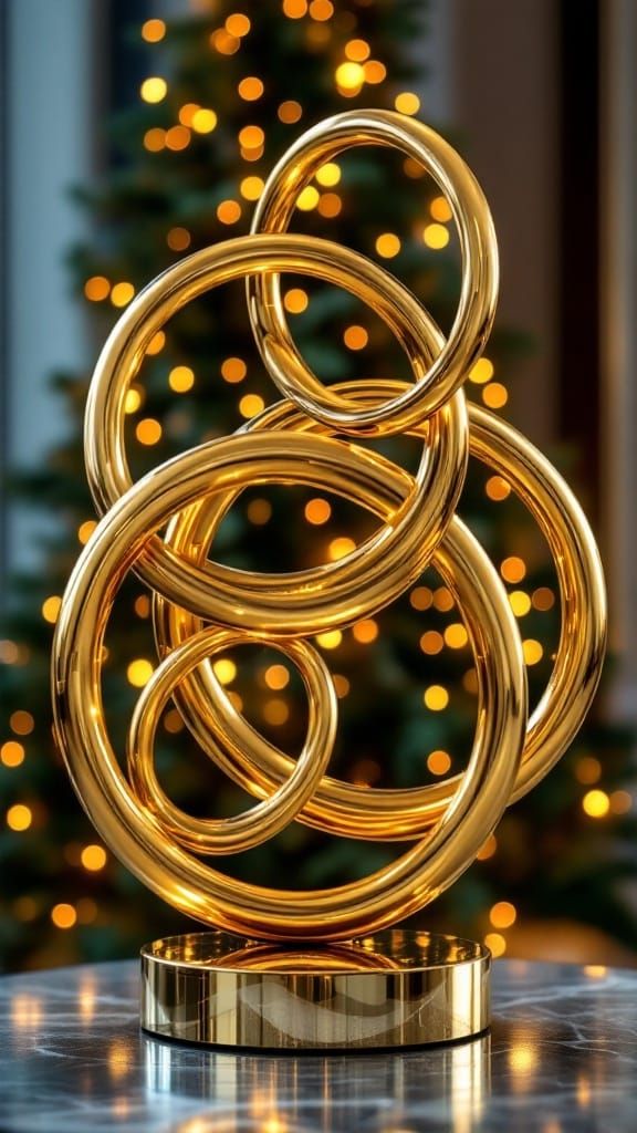 Interlocking Golden Rings in Luxurious Spiral Pattern