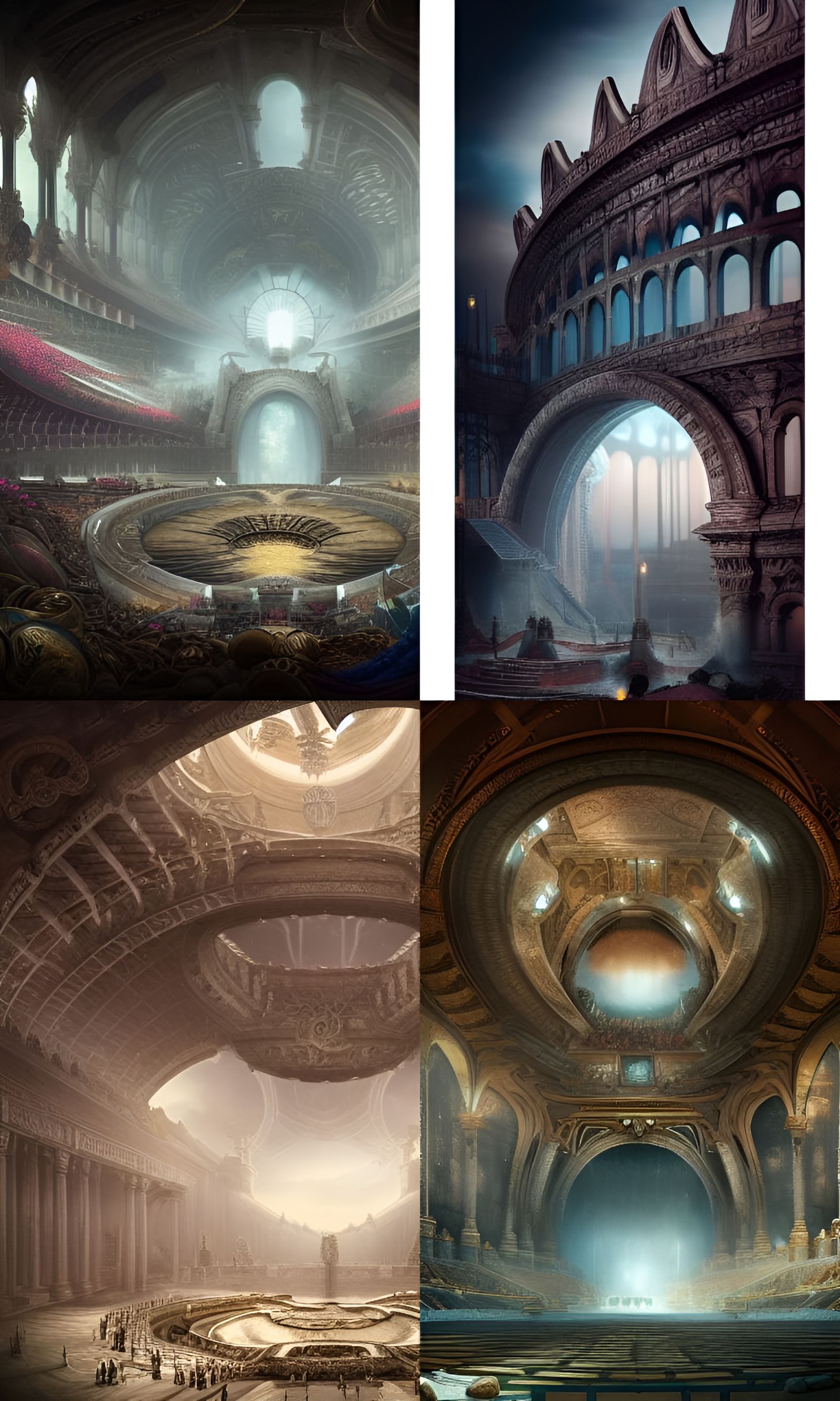 Epic Spirit Blossom Coliseum Digital Matte Painting