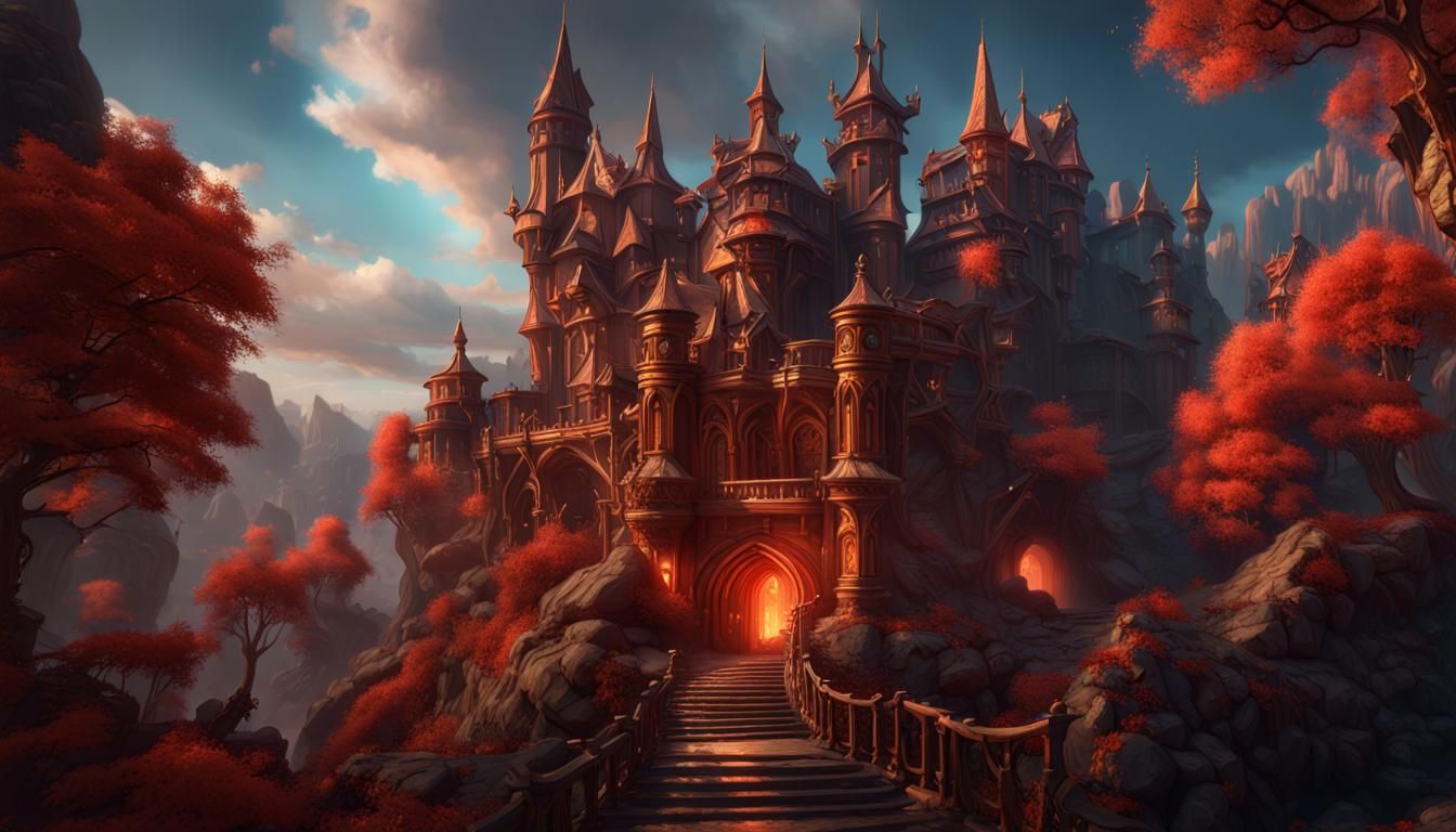 Fantastical Matte Painting with Intricate Detail