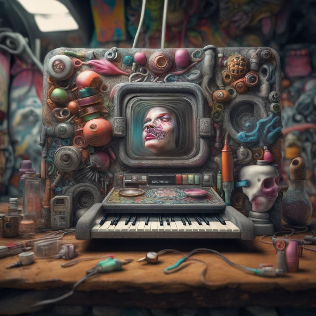 Photorealistic Portrait in Biopunk Vaporwave Style