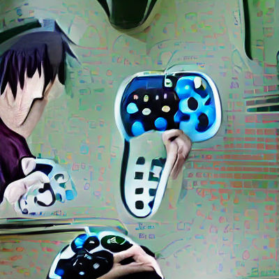Gamer Holding a Controller