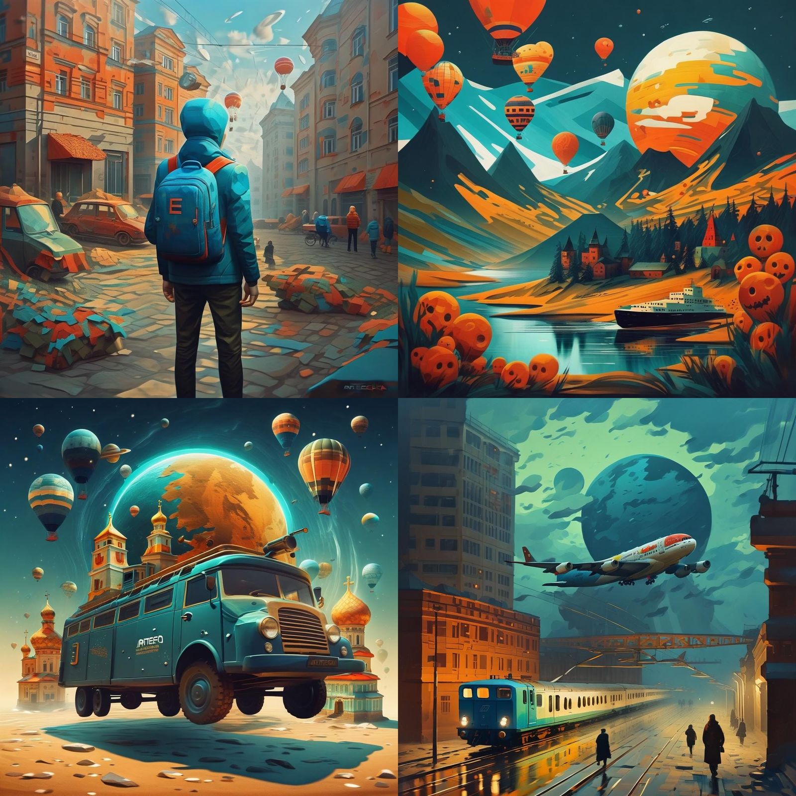 Ethereal Landscape in Digital Surrealist Style